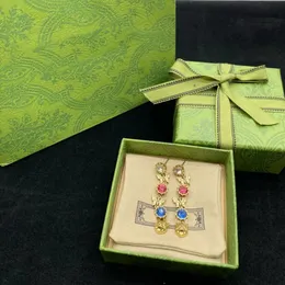 Orecchini pendenti con lampadario pendente di design di lusso Orecchini pendenti con testa di tigre in oro 14k da donna Orecchini lunghi per gioielli regalo di compleanno per feste di nozze da donna