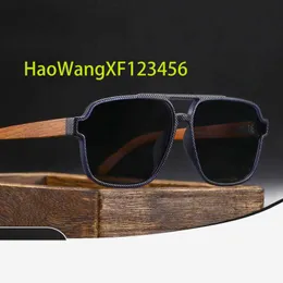 Eco Bamboo Tillverkare Konkurrenskraftiga solglasögon med bambustempel Polariserade solglasögon för män Lätt TR90
