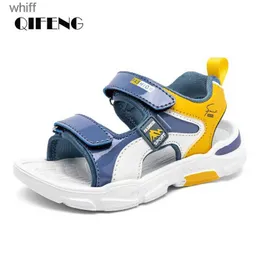 Sandals 2023 Summer Boys Soft Sandals Fashion Children Shoes Autumn Light Cartoon Sandalias Flat Beach 4-12 Years Old Kids Shoes 12yrsC24318