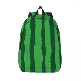 Mochila estudante bolsa verde melancia padrão pai-filho leve casal laptop