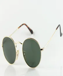 New Brand High Quality Oval Sunglasses MensWomens Luxury Fashion 3547N Flat Gold Eyewear Designer Glasses Green Lens 51mm2367613