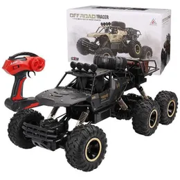 Electric/RC Car New Super Large Remote Control Six Wheel Alloy Climbing Off Road Bigfoot Monster Remote Control Car For Children and Boys Cooll2403
