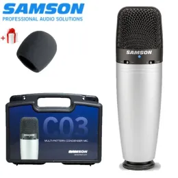 Microfones 100% Original Samson C03 Multiple MultiAntern Condenser Microphone för inspelning av sång Akustiska instrument ECT