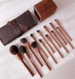 Black Walnut Makeup Pędzers Ustaw wysokiej jakości kosmetyczne proszek Blush Foundation Smudge Smudge Make Up Smude Beauty Tools 2111195892777