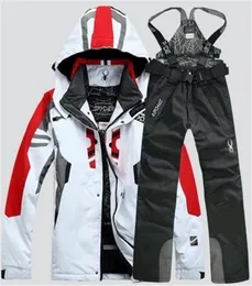 Kayak Ceketleri Kayak Takım Men039s Snowboard Ceket Pantolon Kış Dış Mekan Termal ve Pantolon Su Geçirmez Rüzgar Park Parka7196683