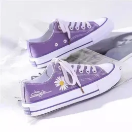 Stivali Candy Color Tela Scarpe pianeggianti Donne Sneaker Casual Daisy Flats Classic Laceup Zapatos Purple Espadrilles Shoe peluche