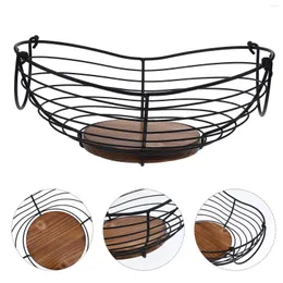 Dinnerware Sets Iron Fruit Basket Vegetable Storage Metal Wire Bowl Holder For Kitchen Countertop Bailing