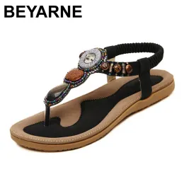 Сандалии Beyarne Новые летние сандалии Ladies Lady Summer Bohemia Beach Flip Flops Обувь женские туфли Scarpe Donna Zapatos Mujer Sandalias