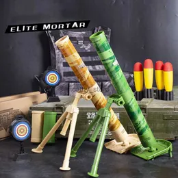 Arma brinquedos 2023 novas crianças tamanho grande morteiro conchas brinquedo granadas foguete lançamento tiro brinquedos para meninos simulação militar modell2403