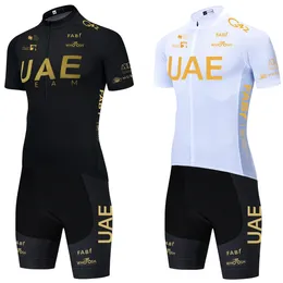 uae cycling Jersey Set Mans Team Short Sleeve Cloting Mtb Bike Maillot Ropa ciclismo Summer Bicycle Wear 240318