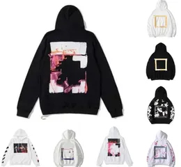 Mens Hip Hop Erkekler Sokak Giyim Adam S Kadın Tasarımcıları Kapşonlu Kaykaylar Hoodys Street Pullover Sweatshirt Giysileri Offs Beyaz Stil Modaya Moda Kazak Boyalı