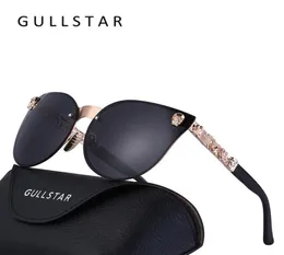 Gullstar 2020 moda feminina gótico óculos de sol crânio quadro metal templo alta qualidade óculos de sol feminino luxo7092367