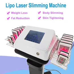 14 Pads Diodo Laser LipoLaser Dimagrante Sistema di Forma del Corpo Macchina 650nm Laser Dispositivo di Perdita di Peso Addome Bruciatore di Grasso Attrezzature per la Cura della Pelle