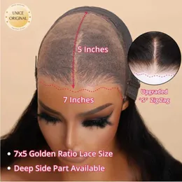 Syntetiska peruker Syntetiska peruker Oise Bye-Bye Knots peruk 7x5 tum spets peruk PRE BLEACKED PRE PLUCKED PRES CUT LACE FRONT PERIG REAL GLUELESS WEAR GO PERUS 240329