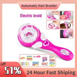 Verktyg Nya elektriska automatiska hårbråare DIY -flätande frisyr Tool Twist Braider Hine Hair Braid Weave Toys for Girl Child Gifts