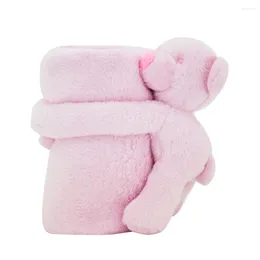 Coperte Kavkas Coperta giocattolo per bambini Staccabile Rosa Blu Ragazze Ragazzi Asciugamano Autunno Primavera Panno morbido Neonati che ricevono