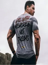 تصميم جديد لرسالة صيفية طباعة اللياقة البدنية Crossfit مرنة Tshirt Men Gyms عرضة غير رسمية قصيرة الأكمام T القمصان Tees Tops7597722