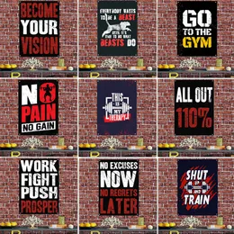 Sport Motivational Citat Gymplakat - Gym, klassrum, sovsal, Office Wall Art Banner Canvas Målning - Inspirerande tonåringar Fitness Learning Work Decor Flag