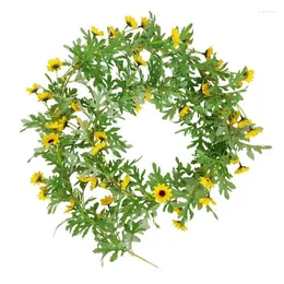 Fiori decorativi Viti di girasole artificiali Edera Sfondo di nozze Arco Decorazione da parete per porte Runner da tavolo per interni ed esterni