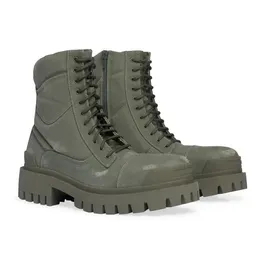 Buty bojowe Strike 20 mm botton bawełniane płótno designerskie mężczyźni platforma kowbojska kostki rozmiar 35-45