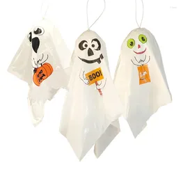 Decoração de festa feliz dia das bruxas branco pendurado ornamento fantasma sacos balões decoração halloween horror prop