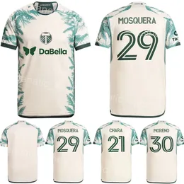 Portland Timbers Soccer 9 Felipe Mora Jersey 24/25 FC 30 Santiago Moreno 27 Dairron Asprilla 29 Juan Mosquera 5 Claudio Bravo 22 Zestawy do koszuli piłkarskiej Cristhian Paredes