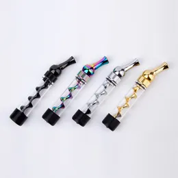 7 Pfeife MINI Glas Twisty Blunt Dry Herb mit Rotate Smoking Twisty Kits Räucherpfeifen Rohr Spiralpfeife Bongs Glaspfeife