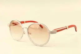 2019 new round frame diamond sunglasses T19900692 sunglasses retro fashion sunhat natural wooden temple sunglasses9053458