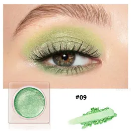 Sombra de olho 12 cores mono glitter sombra lama textura verde roxo à prova d'água sombra perolada shimmer maquiagem cosméticosl2403