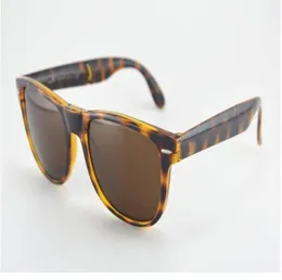 WholeBrand Designer Men Folding way Sunglasses With Leather Case popular Foldable Women polarized sunglasses4625643