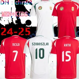 2024 2025 مقصورة كرة القدم المجر 24 25 منزل بطولة أوروبية وبعيد فريق Szoboszlai Szalai Szalai Ferenczi Gazdag Vinicius Priskin Men Kids Kit Jerseys