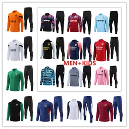 ملابس الجزائر 2023 2024 Lyon Soccer Jerseys Men Kids 23 24 West Hams Survlement Maillot de Foot Sportswear Training Suit
