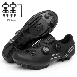 MTB Rower Sneaker with Cleats Mężczyzn Buty na sporcie węgla Rower Buty Women Mountain Racing Flat SPD Rowing Footwear 240312