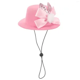 Dog Apparel Easter Bonnet Accessories Cute Sun Hat Adjustable Strap Glitter Ears Bowknot Cat Fascinator Tea Party