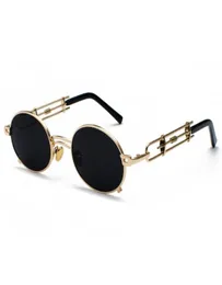 Óculos de sol moda estilo metal redondo steampunk homens retro vintage gótico vapor punk óculos de sol para mulheres verão 2022 óculos de sol 6730109