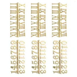 Relógios acessórios 6pcs relógio de parede kit numeral sino árabe romano mãos peças de reposição