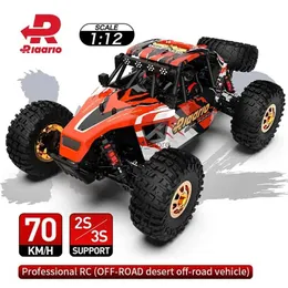 エレクトリック/RCカーRlaarlo AM-D12 RC CAR 1/12 4WDブラシレスオフロードリモコンデザートトラック2.4G RTR電気モデルおもちゃ大人の子供giftl2403