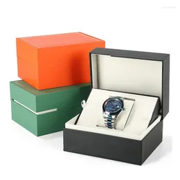 Titta på lådor Premium Men's Case Gift Single Two Position Bowl Packaging Box Personlig anpassningslagring