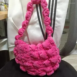 イブニングバッグ韓国のカジュアルなぬいぐるみの女性のための豪華なデザイナーハンドバッグ財布2024コーデュロイ刺繍菱形の肩