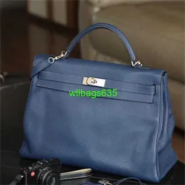 Bolsas artesanais de couro HB Ky40 Bolsas de alta capacidade Bolsas grandes 2024 Novo padrão de lichia bolsa masculina e feminina bolsa unissex 40 grande negócio crossbody ombro DC