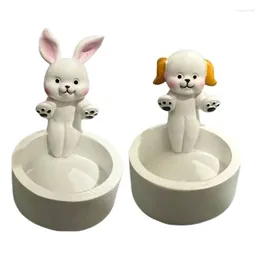 Candle Holders Holder Grilled Resin Rabbit Aromatherapys Bedroom Decors Drop