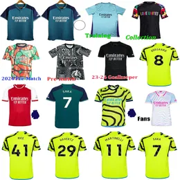 22 23 24 Fan Versiyon Futbol Formaları Saliba Topçular Martinelli G. İsa 2023 2024 SKSK Aşk Birimleri Jersey Saka Tüm Futbol Gömlek Çocuk ve İnsan Futbol Jersey Ekipmanları