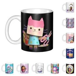 Mugs Gabby Dollhouse Coffee Mug DIY Customized Babybox Cat Ceramic Tea Milk Cup Outdoor Work Camping Cups And