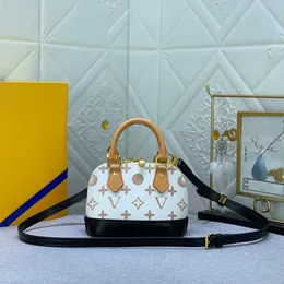 Luxo mini saco de concha com zíper alça superior designer saco mulheres bolsa crossbody bolsas de ombro moda viagens compras totes miini bb tamanho sacos de embreagem bolsas de couro