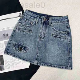 Gonne firmate Inizio primavera Nuovo Pra Nanyou Gaoding Sweet Academy Style Piuttosto carino morbido vita alta A-line gonna di jeans pantaloni LO2G