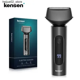 الكهرباء Shavers Kensen S15 Mens Electric Razor Professional Professional Razor الرطب/الجاف 3D Floating Blade USB الشحن Q240318