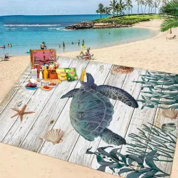 Matvattentät sandiserad strandmatta vikning camping levererar filt bärbar lättvikt utomhus relax picknick rese matta 200 x 210 cm