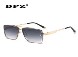 DPZ Fashion Unique Square Metal Style Occhiali da sole sfumati Luxury Rivet Vintage Classic Brand Design Occhiali da sole Shades 2A411 H22055955689