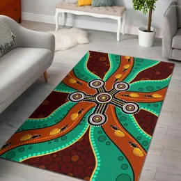 Carpets Aboriginal Dot Art Depicting Honey Ants Area Rug Room Mat Floor Anti-slip Large Carpet Home Decoration Themed Living