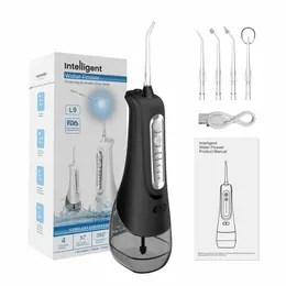 Irrigadores orais Novo irrigador oral recarregável pia 4 modos portátil pia dental 300ML tanque de água 4 pontas à prova d'água limpador de dentes J240318